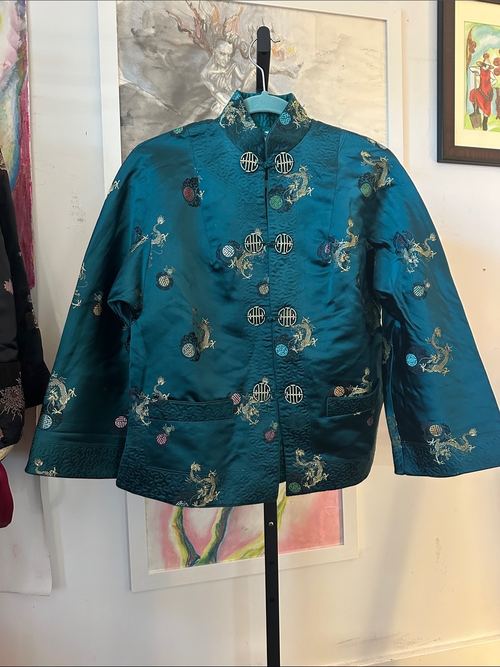 22” bust 1950’s Silk Brocade Old Peking Silk Company Jacket, 100% Perfect Consit